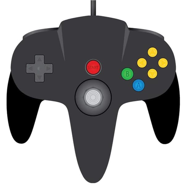 Teknogame Controller Black Nintendo 64 N64