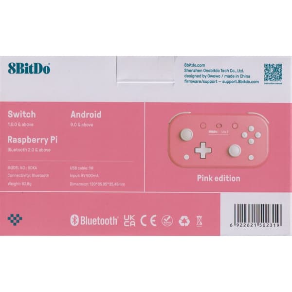 8BitDo Lite 2 Bluetooth Gamepad Pink