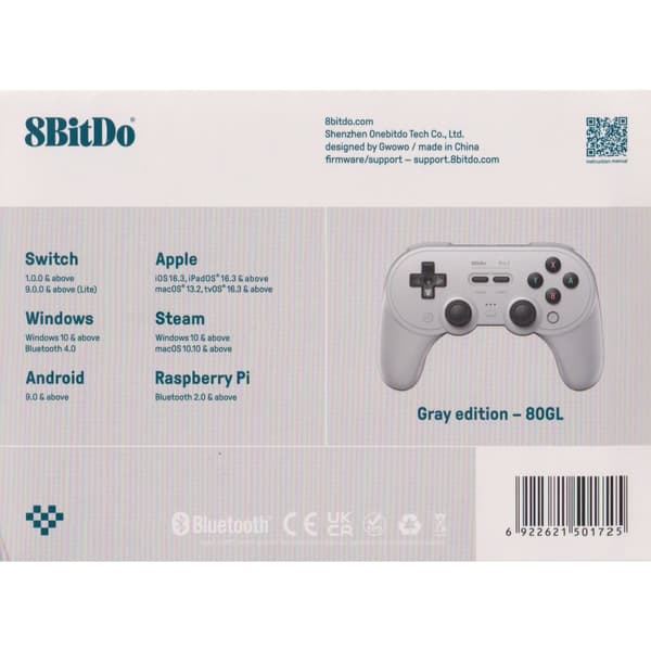 8BitDo Pro 2 Bluetooth Gamepad Gray