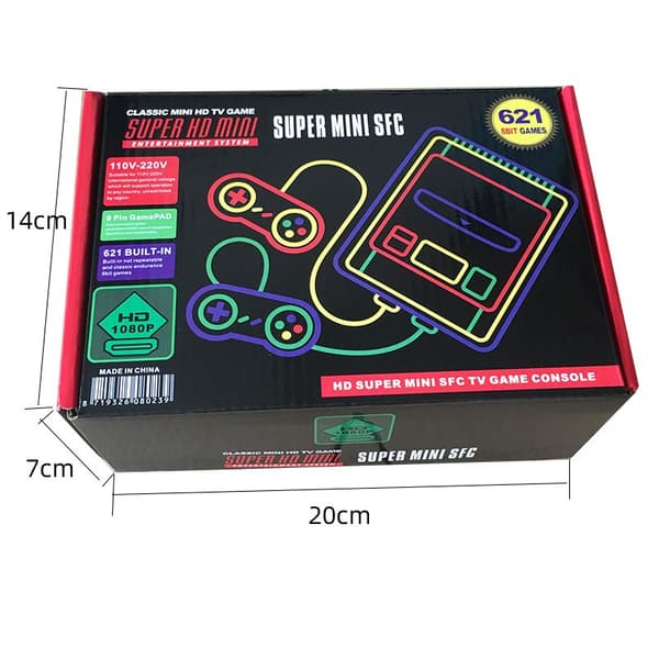 Super Mini NES , Nintendo med Två Handkontroller, 600 NES Spel, HDMI