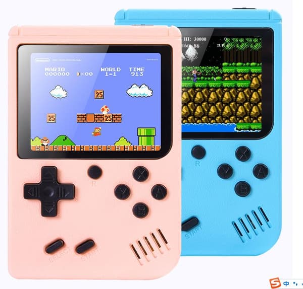 Portabel Spelkonsol, 500st NES och SNES Spel, Nintendo / Super Nintendo, 500i1 - Grön