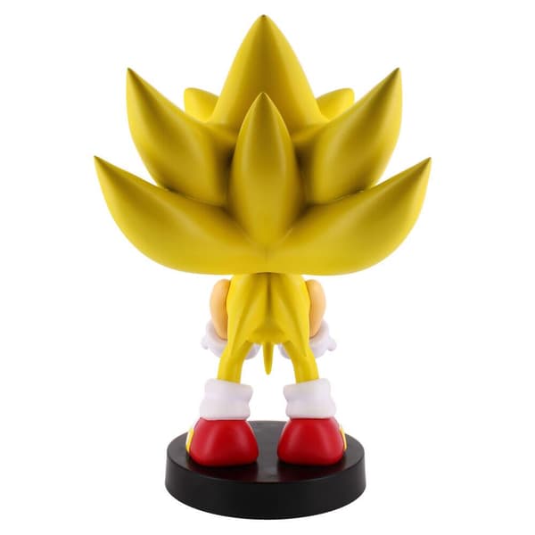 Sonic Super Sonic figure clamping bracket Cable guy 21cm