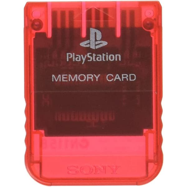 Minneskort 1MB Original Red Transparent Playstation 1 (Begagnad)