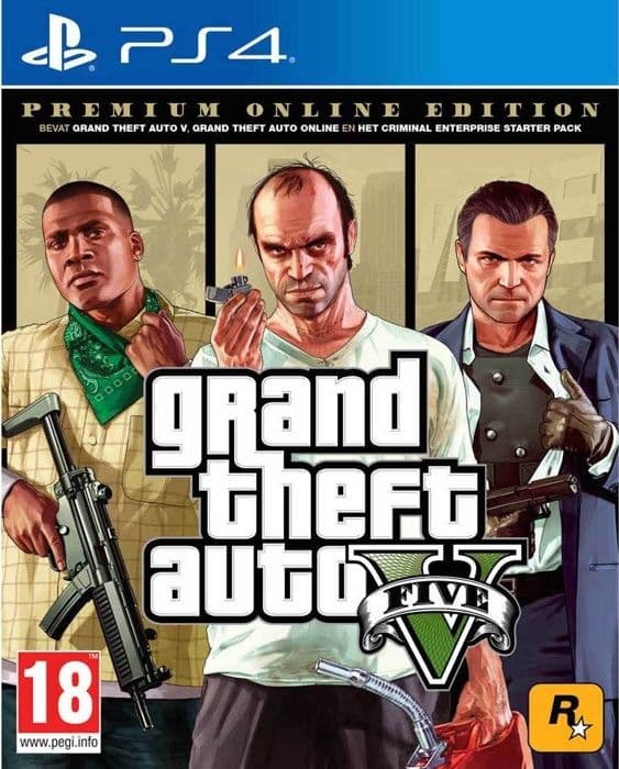 TV-spel - Grand Theft Auto V - Premium Online Edition - PS4 - Svart - Komplett onlineupplevelse