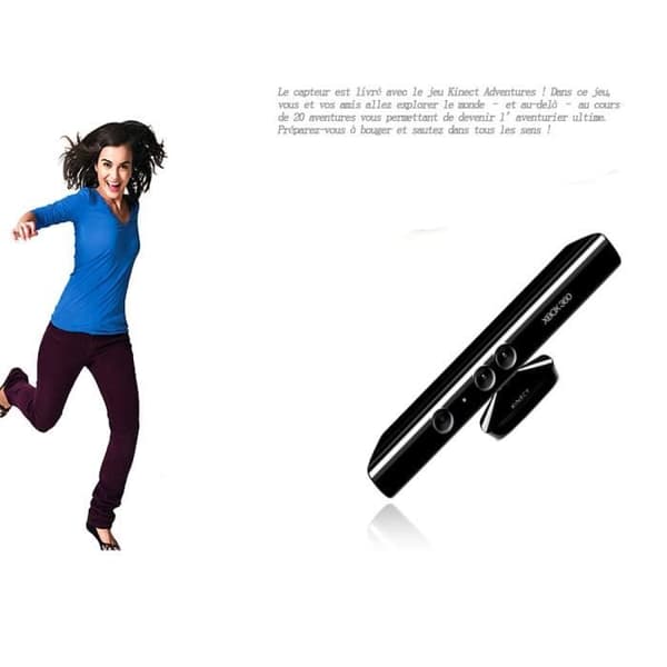 Kinect + Kinect äventyr - sensor för XBOX 360- REFURBISHED