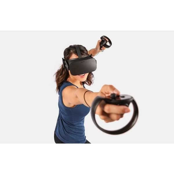 Oculus Rift gaming VR virtual reality headset med 2 sensorer 2 kontroller med box- REFURBISHED