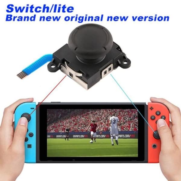 Original Blå Original 3D Analog Joystick Joysticks för Nintendo Switch, Controller Repair Kit