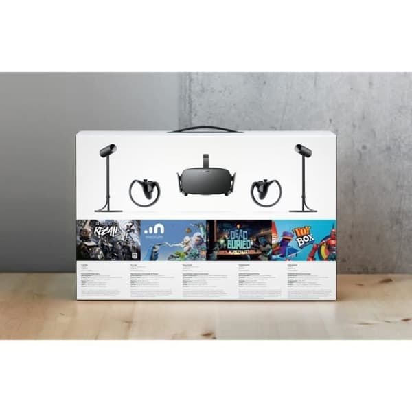 Oculus Rift gaming VR virtual reality headset med 2 sensorer 2 kontroller med box- REFURBISHED