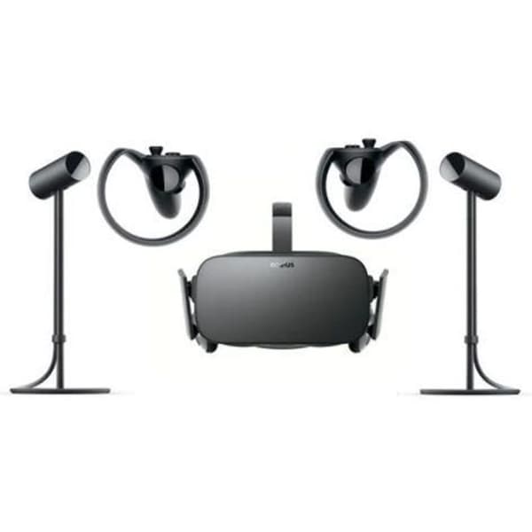Oculus Rift gaming VR virtual reality headset med 2 sensorer 2 kontroller med box- REFURBISHED