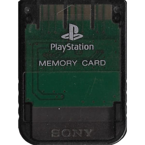 Memorykort 1MB Original Black Transparent Playstation 1 (Brugt)
