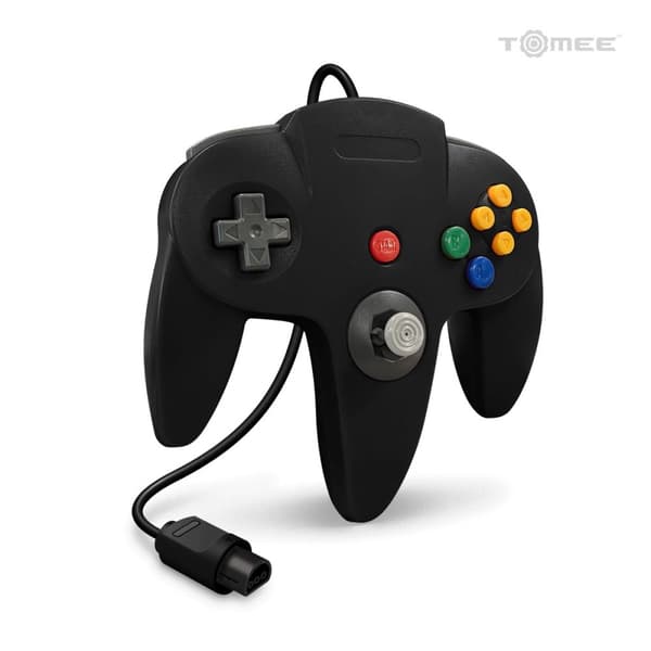 Trådad Handkontroll Kompatibel med Nintendo 64 Svart