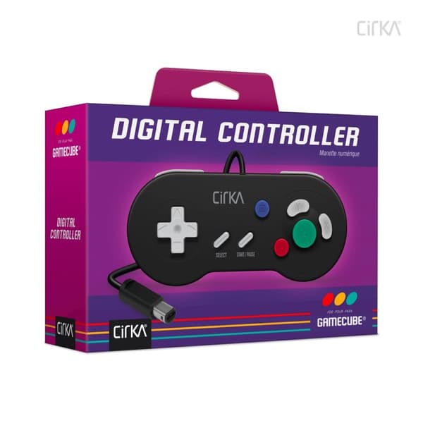 Trådad Handkontroll Kompatibel med Nintendo GameCube Svart