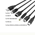 Miniatyrbillede 3 af 5: 5-i-1 USB-kabel kompatibelt med Nintendo Wii U / 3DSXL / 3DS