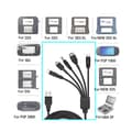 Miniatyrbillede 5 af 5: 5-i-1 USB-kabel kompatibelt med Nintendo Wii U / 3DSXL / 3DS