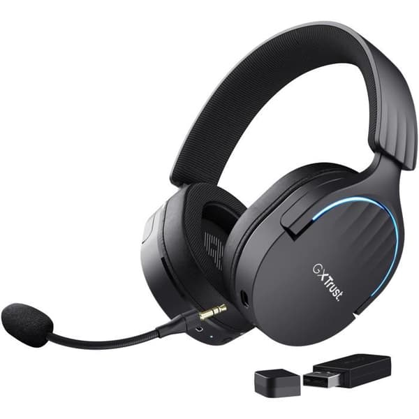 Trust Gaming Fayzo Wireless Gaming Headset Bluetooth + 2,4 GHz, 7,1 Surround Sound, 22h batteri, RGB PC PS5 PS4 Switch Gaming Headset