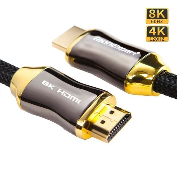 HDMI 2.1 8K 4K 120Hz UHD HDR eArc-kabel 50cm 48Gb/sek. TechExpert