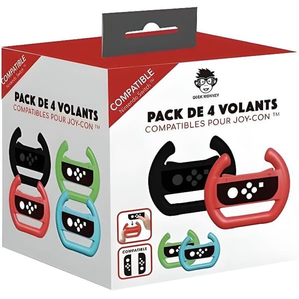 Packa 4 rattar för Nintendo Switch Geek Monkeys