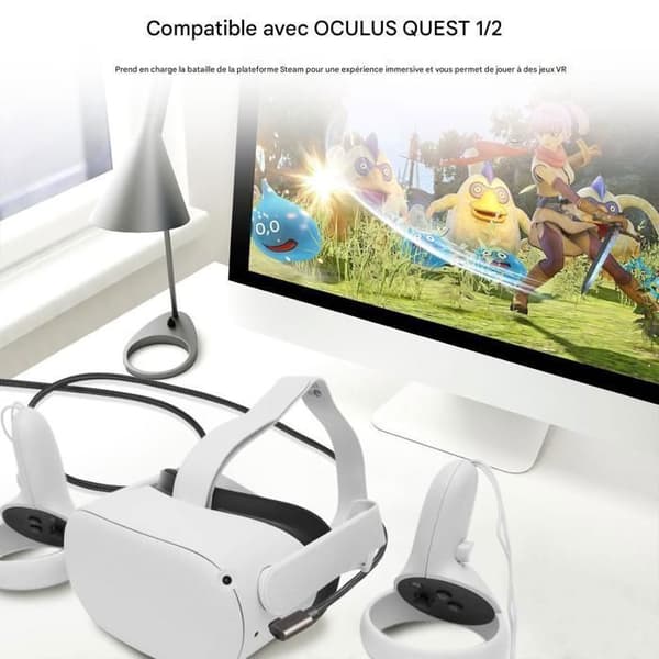 USB 3.0 Link-kabel, 5 meter Kompatibel med Link Oculus quest2, för PC-spelheadset