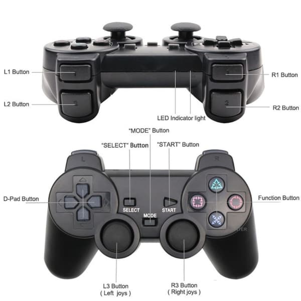 Trådlös Handkontroll Playstation 2 Transparent/Lila (2-Pack)