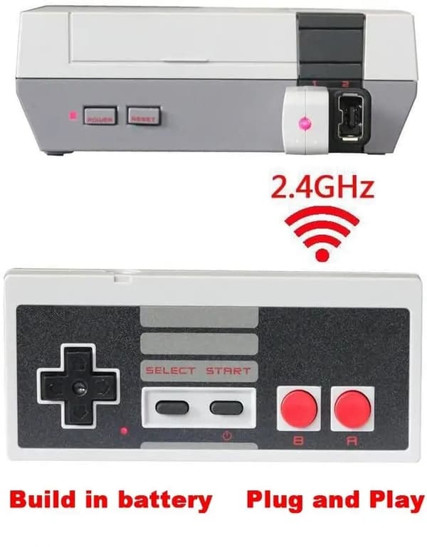 Trådlös Handkontroll Kompatibel med Nintendo Classic Mini (2-pack)