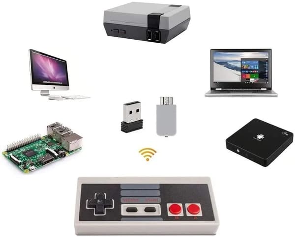 Trådlös Handkontroll Kompatibel med Nintendo Classic Mini (2-pack)