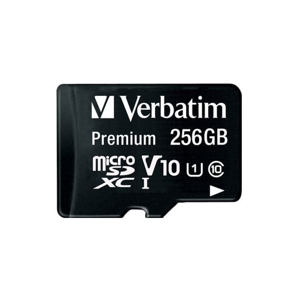 VERBATIM Premium 256 GB Micro SDXC-minneskort - Klass 10