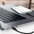 Miniatyrbild 3 av 4: USB-C till USB-C Power Delivery 3A Laddningssynkroniseringskabel Akashi Black