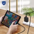 Miniatyrbild 4 av 4: USB-C till USB-C Power Delivery 3A Laddningssynkroniseringskabel Akashi Black