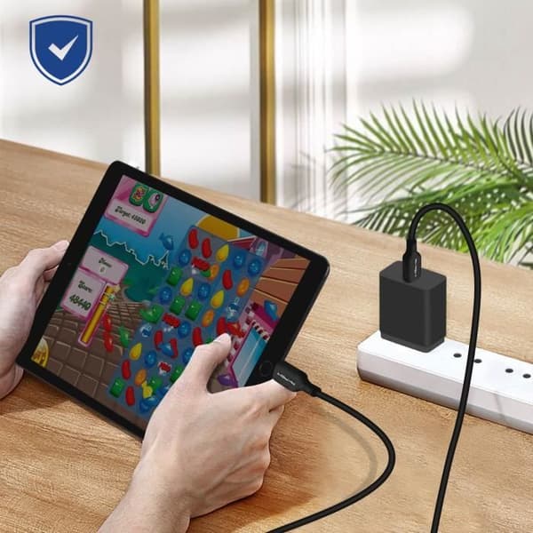 USB-C till USB-C Power Delivery 3A Laddningssynkroniseringskabel Akashi Black