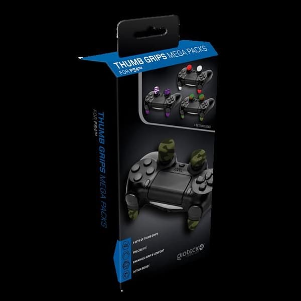 Gioteck - Megapack Joystick Protection PS4 Controller - Halkfritt grepp - Set med 4 - (olika färger)