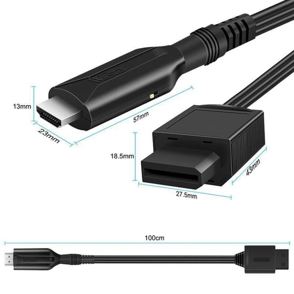 Adapterkabel kompatibel med Nintendo Wii till HDMI 1m 1080P