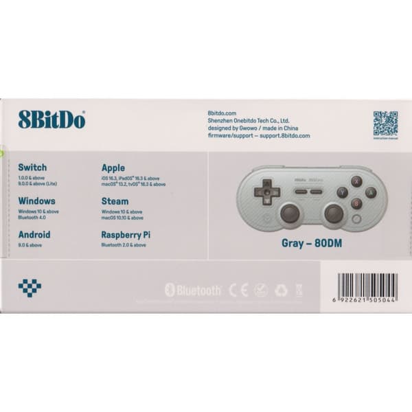 8BitDo SN30 Pro Bluetooth Gamepad Hall Effect Gray