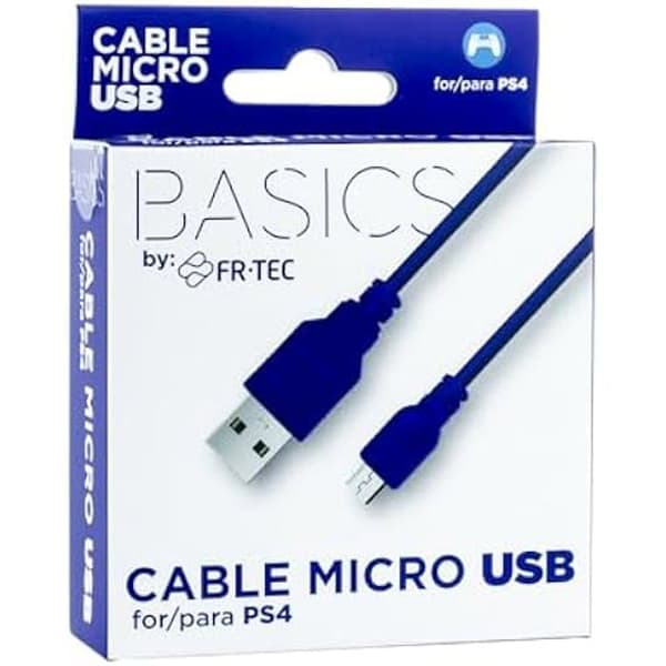 FRTEC laddningskabel för Playstation 4-kontroller - Micro USB till USB - Svart