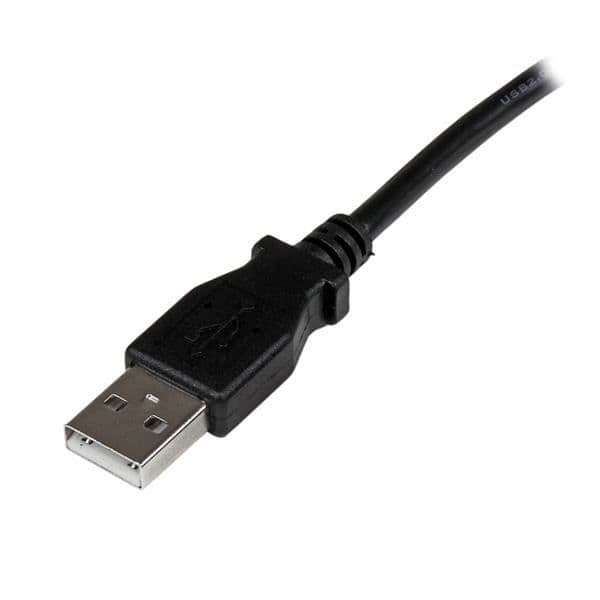 USB 2.0-kabel - STARTECH - Typ A till Typ B - 2 m - Vinkel till vänster - Svart