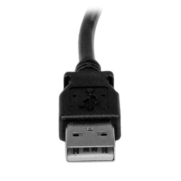USB 2.0-kabel - STARTECH - Typ A till Typ B - 2 m - Vinkel till vänster - Svart