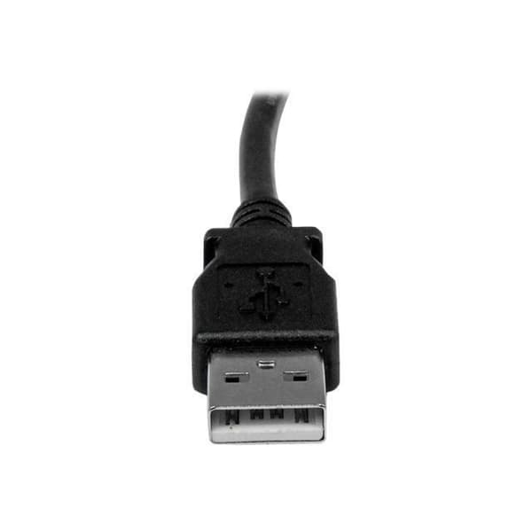 USB 2.0-kabel - STARTECH - Typ A till Typ B - 2 m - Vinkel till vänster - Svart
