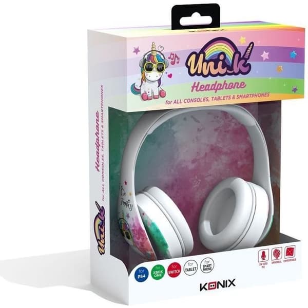 Gaming Headset - KONIX - Unik Be Funky - Vit - Multi-Platform