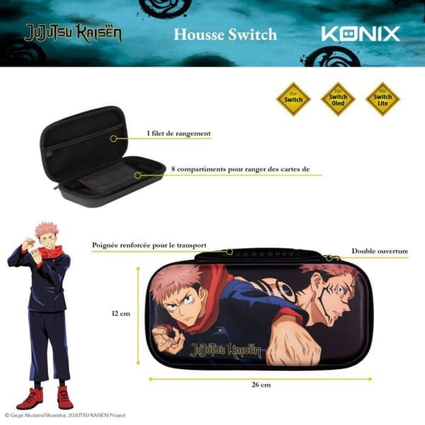 Skyddsfodral Jujutsu Kaisen Svart Konix-Tillbehör-SWITCH