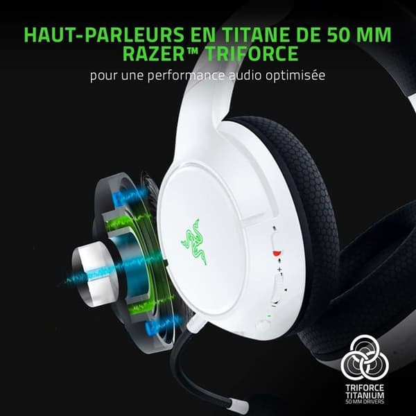Razer Kaira Pro Headset - Xbox - Vit-XBOX SERIES X