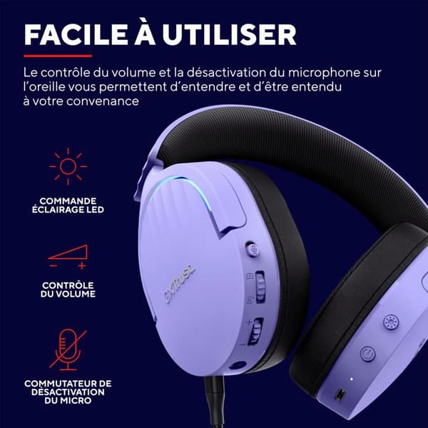 Spelheadset - Trust Gaming - GXT 491P Fayzo - Trådlöst - 7.1 Surround Sound - 22H batteritid