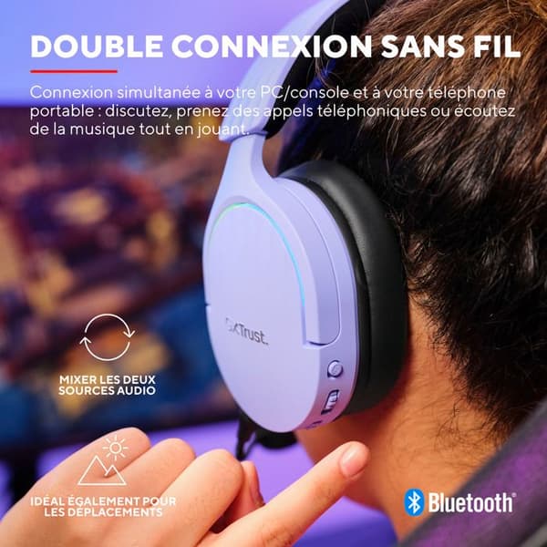 Spelheadset - Trust Gaming - GXT 491P Fayzo - Trådlöst - 7.1 Surround Sound - 22H batteritid