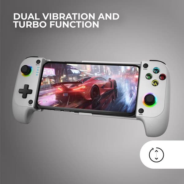 Bluetooth 5.0-kontroller - MARSGAMING - MGPX - RGB Neon - Dubbelvibration - Turbofunktion