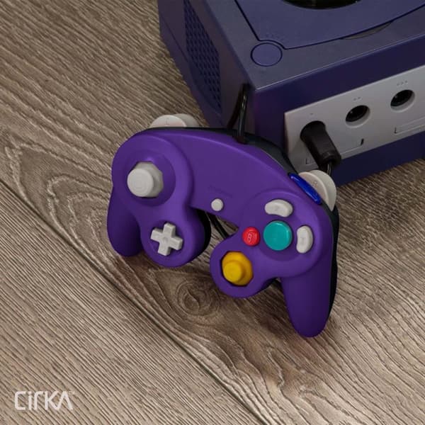 Trådad Handkontroll Kompatibel med Nintendo GameCube / Nintendo Wii Lila/Svart
