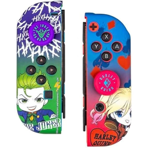 FRTEC - Combo Pack Switch Joker och Harley Quinn, Kompatibel med Switch och OLED, Protectiva Grepp, Anpassning, Lätt att