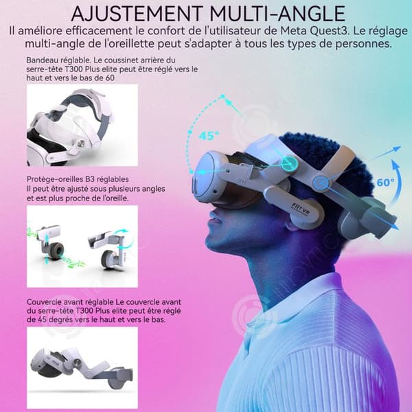 INN VR 220x192x80 mm headsethuvud för virtuell verklighet VR-tillbehör bekväma headset med separata hörlurar och hel huva