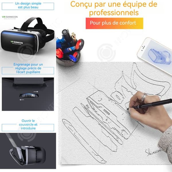INN VR Headset G04 Virtual Reality Headset 1080P High-definition panoramavisuella effekter 360 graders 3D Virtual Reality