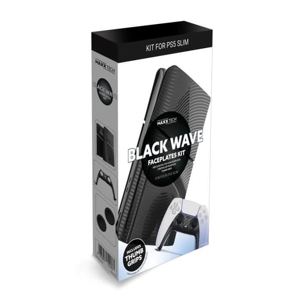 Accessoarer - Maxx Tech - PlayStation 5 Slim - Svart - Enkel anpassning - 5 plattor ingår