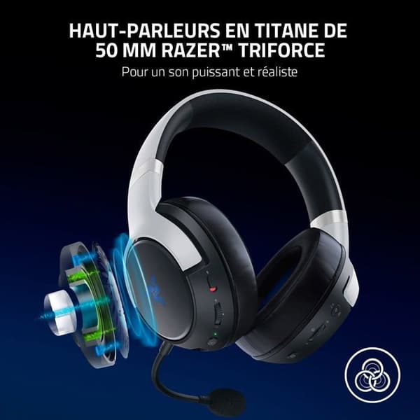 Spelheadset - Razer - Kaira Pro - Vit - PS5 - HyperSense Technology