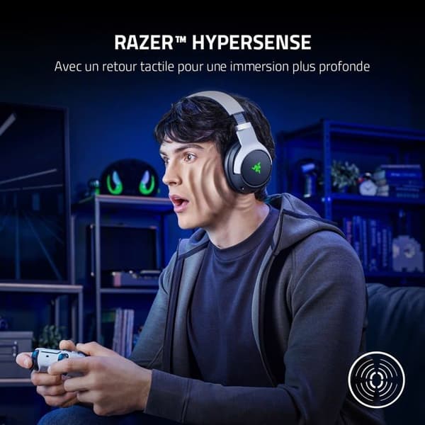 Spelheadset - Razer - Kaira Pro - Vit - PS5 - HyperSense Technology