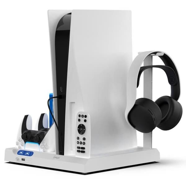 Stöd för både PS5 och PS5 Slim med fläkt Ipega Vit